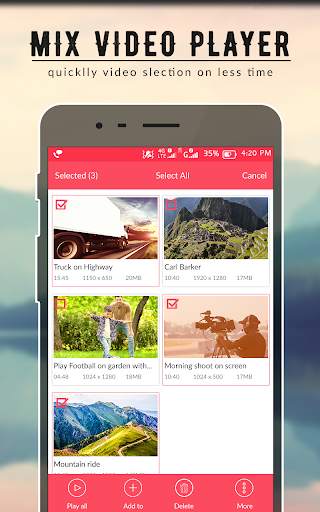 MIX Video Player - HD Video Player 2018 5 تصوير الشاشة