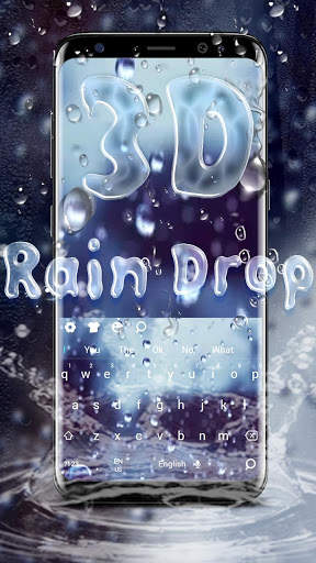 3D Falling Raindrop Keyboard screenshot 1