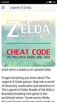 Cheat Code for Legend of Zelda screenshot 1