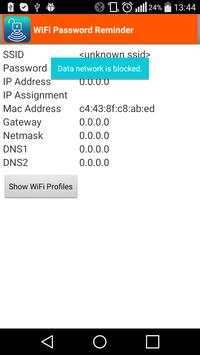 Wifi Password Reminder Pro screenshot 1