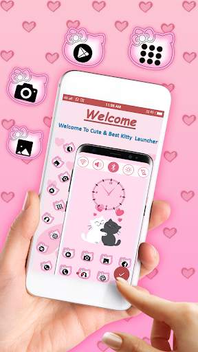 Pink Kitty Launcher screenshot 4