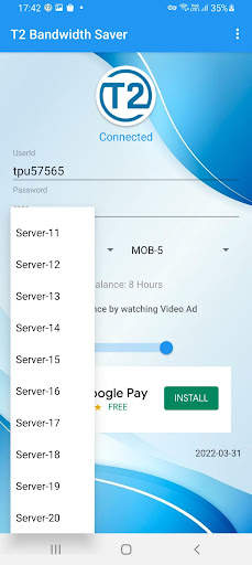 T2 Bandwidth Saver screenshot 2