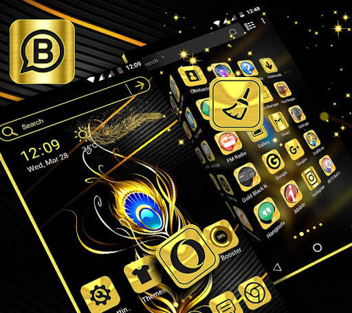 Gold Feather Launcher Theme screenshot 3