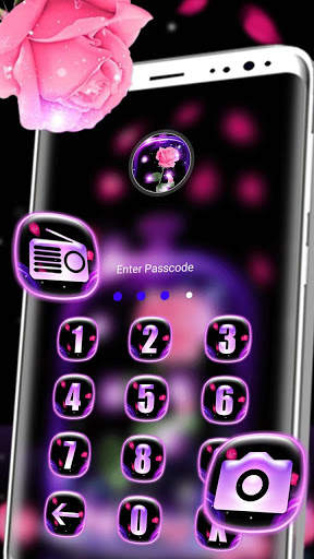 Neon Jar Rose Launcher Theme screenshot 5