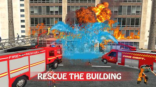 Emergency Fire Fighter Simulator: Fire Engine Game 1 تصوير الشاشة