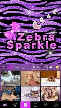Zebra Sparkle Emoji Keyboard screenshot 3