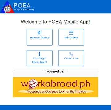 POEA Mobile screenshot 1