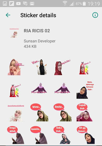 Sticker WA Youtuber Indonesia 2020 WAStickerApps screenshot 8