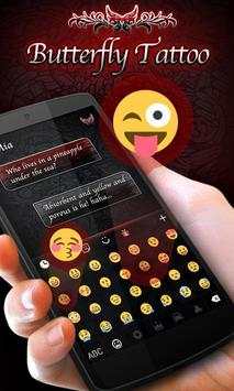 Butterfly Tattoo KeyboardTheme screenshot 2