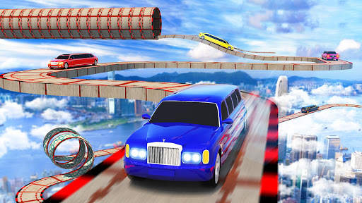 Fast Car Racing Stunt Master: Limo Downhill Action screenshot 2