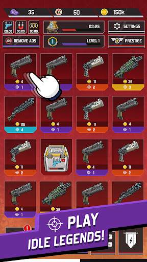 Idle Legends Tycoon - Merge Battle Royale Skins screenshot 1