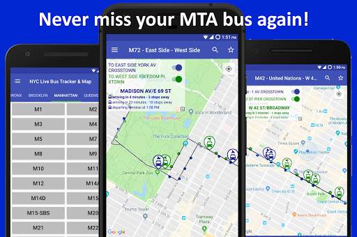 NYC Live Bus Tracker & Map screenshot 1
