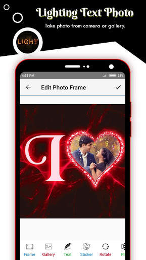 Lighting Text Photo Frame screenshot 4