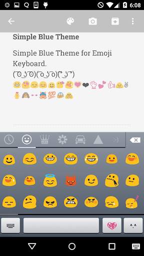 Simple Blue Emoji Keyboard screenshot 2