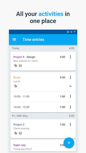 Clockify Time Tracker скриншот 1