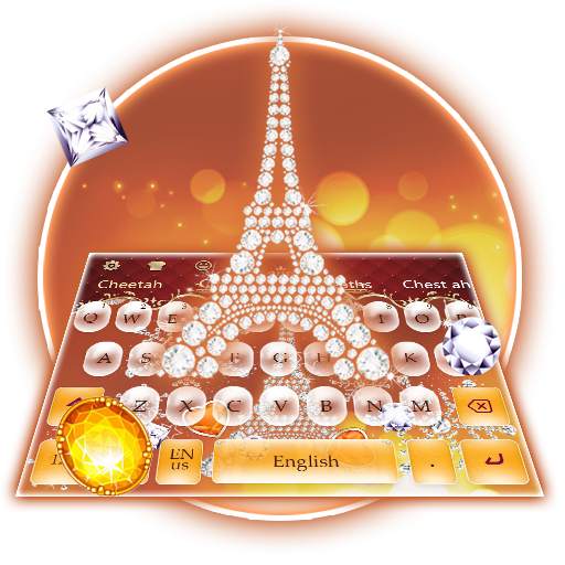 Pink LOVE Paris Eiffel Tower Keyboard 10001002