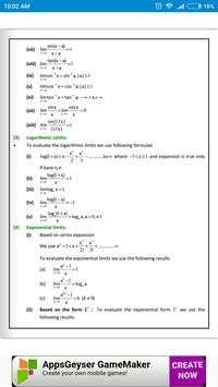 Maths Limits Formula Book screenshot 3
