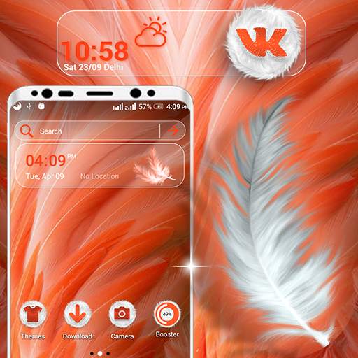 Orange Feather Launcher Theme 1.6