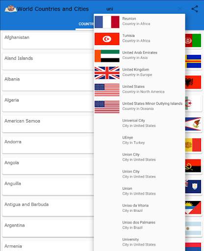 World Countries And Cities screenshot 2