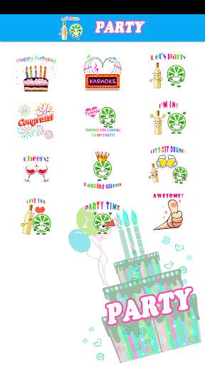 Party Sticker GIF Free screenshot 5