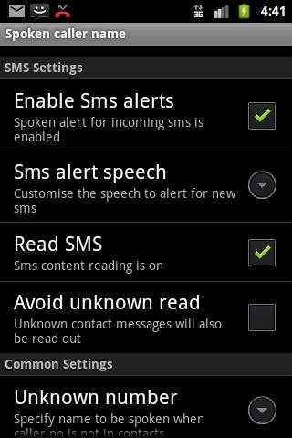 Talking SMS and Caller ID Free screenshot 2