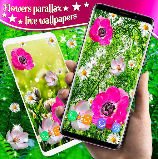 Pink Flower Live Wallpaper 🌺 Parallax Wallpapers screenshot 4