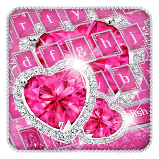Pink Diamond Love Keyboard Theme 10001002