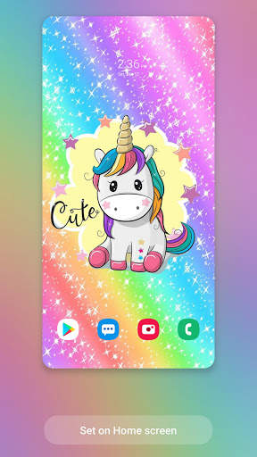 Glitter Unicorn Wallpaper screenshot 2