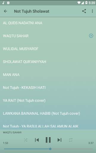Anisa Rahman Not Tujuh Sholawat Offline screenshot 2