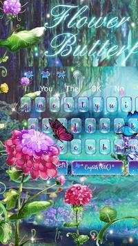 Flower Butterfly Keyboard Theme screenshot 1