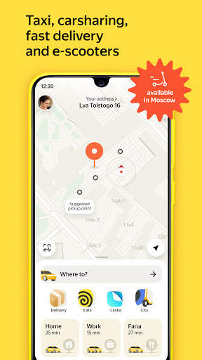 Yandex Go — taxi and delivery screenshot 1