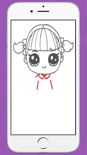 How to draw a surprise cute doll screenshot 4