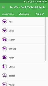 TurkTv - Canlı TV Mobil Rehberi ve Burçlar screenshot 2