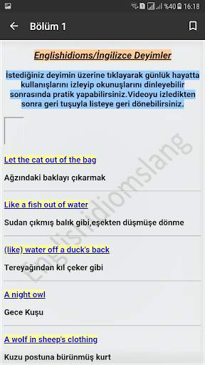 English idiom slang İngilizce Konuşma Rehberi скриншот 3