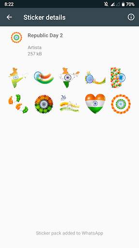 Artista WhatsApp Stickers - Republic Day India screenshot 3