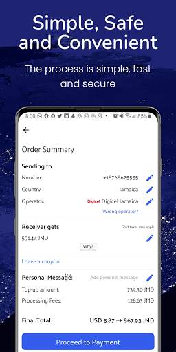 Tasonic Top-up: Worldwide Mobile Recharge screenshot 7