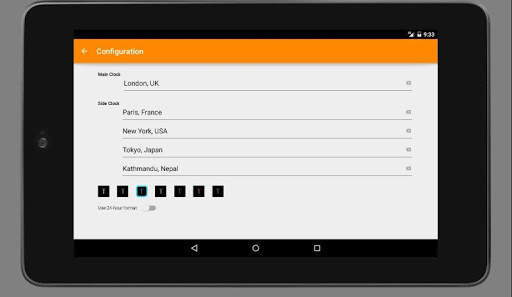 World Clock Fullscreen FREE screenshot 2