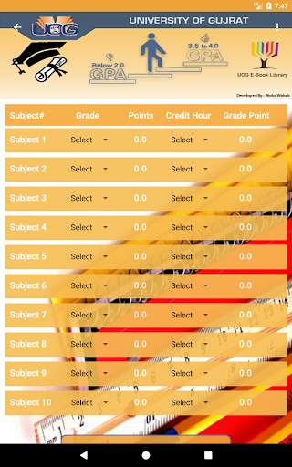 UOG GPA - CGPA Calculator screenshot 12