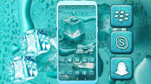 Ice Cubes Mint Launcher Theme screenshot 1