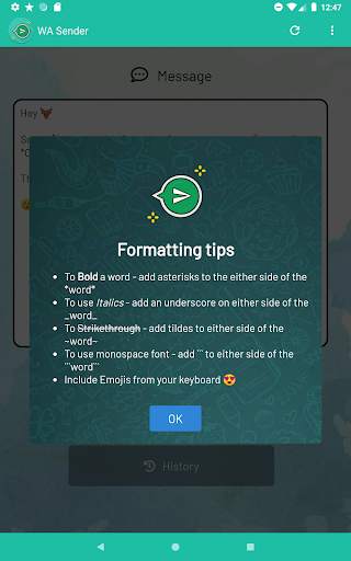 Send Message To Many Contacts (for WhatsApp) screenshot 9