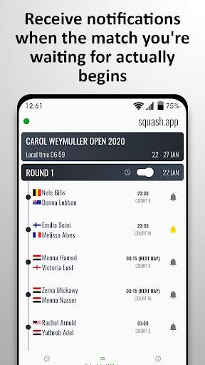 Squash Live Score with live matches notifications screenshot 3