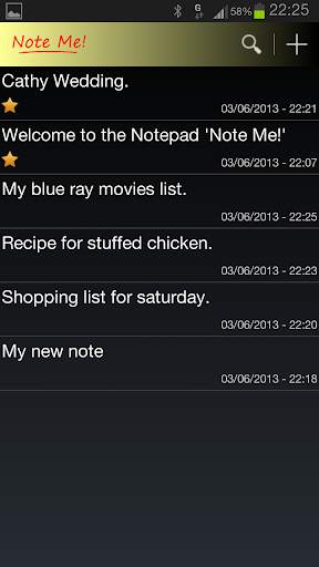 Note Me ! - Notepad screenshot 1