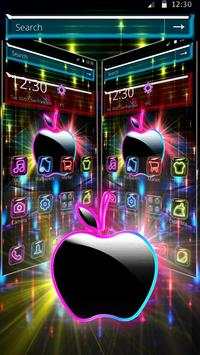 Black Neon Apple Launcher Theme screenshot 2