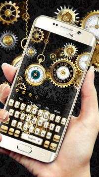Golden luxury clock keyboard screenshot 1