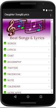 Daughter Song&Lyrics screenshot 2