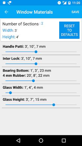 Section Window Materials Calculation скриншот 6