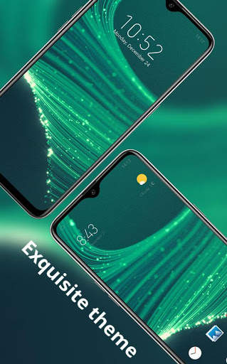 Abstract bright light green line theme screenshot 1