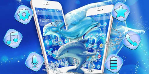 Blue Ocean Dolphin Theme screenshot 4