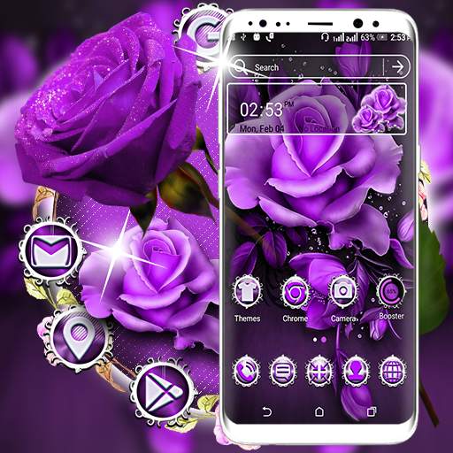 Purple Rose Launcher Theme 1.4