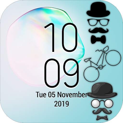 AMOLED Digital Clock Widget | S9/S10/S10 /Note10 1.0.1